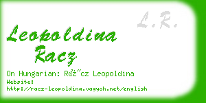 leopoldina racz business card